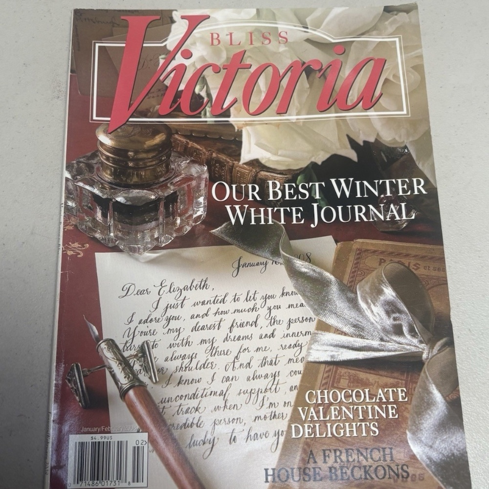 Bliss Victoria Magazine January February 2008 Winter White Valentines